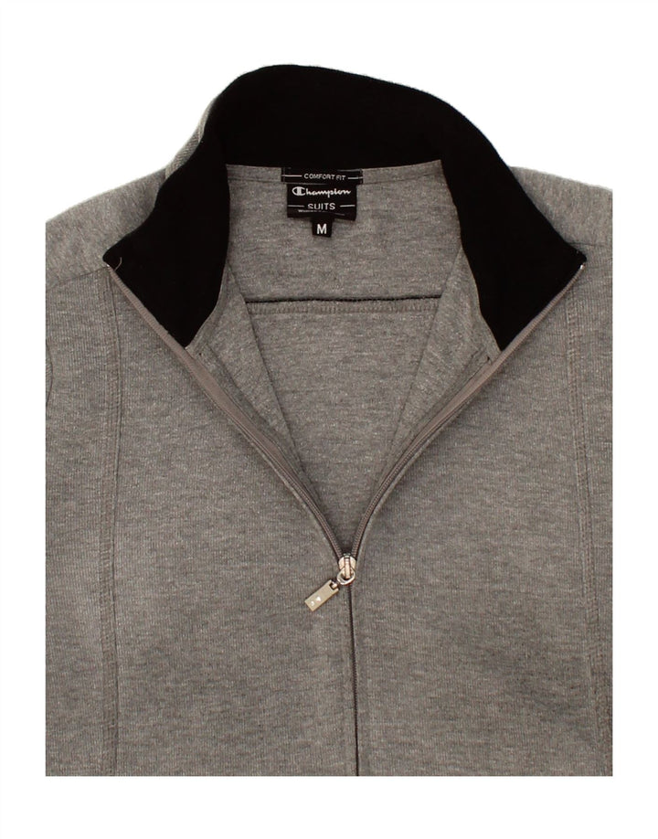 CHAMPION Womens Comfort Fit Tracksuit Top Jacket UK 12 Medium Grey Vintage Champion and Second-Hand Champion from Messina Hembry 