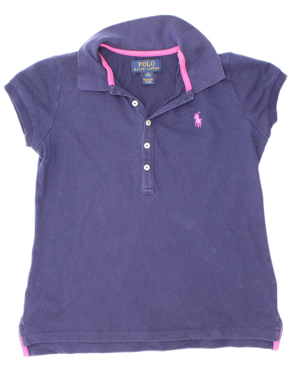 Polo Ralph Lauren pigeskjorte 8-9 år medium marineblå bomuld