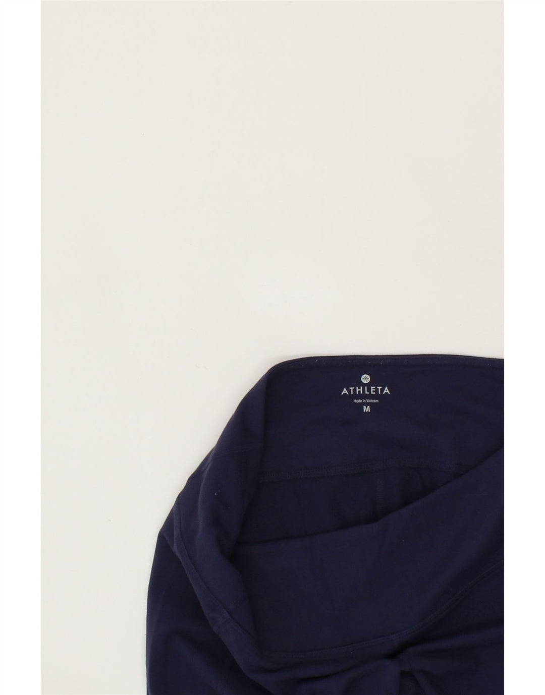 ATHLETA Womens Capri Leggings UK 12 Medium Navy Blue Nylon Vintage Athleta and Second-Hand Athleta from Messina Hembry 
