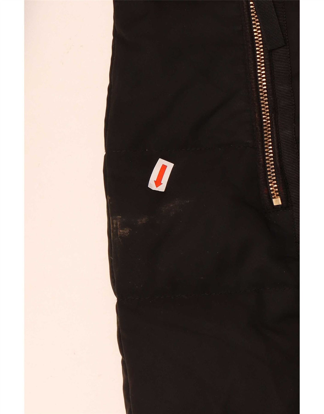 Zara Mujer Chaqueta Acolchada Con Capucha UK 10 Small Poliéster Negro
