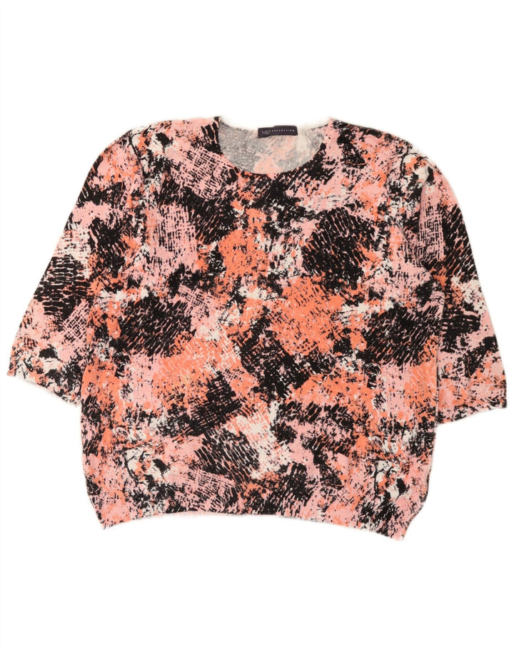 Marks & Spencer Damen-Pullover mit abstraktem Muster und Rundhalsausschnitt, Gr. 16, Größe L