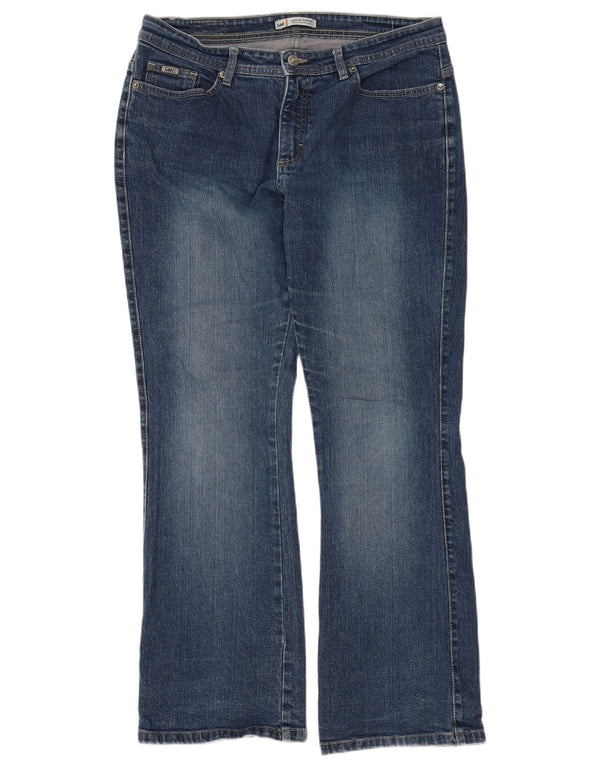 Lee Womens Mid Rise Bootcut Jeans US 12 Large W32 L31 Blue Cotton