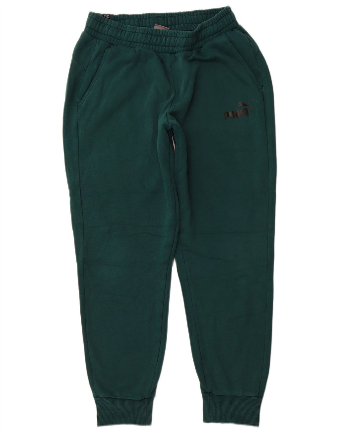PUMA Mens Tracksuit Trousers Joggers Medium  Green Cotton