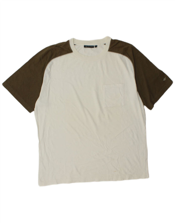 Dockers Mens Khakis T-Shirt Top XL White Colourblock