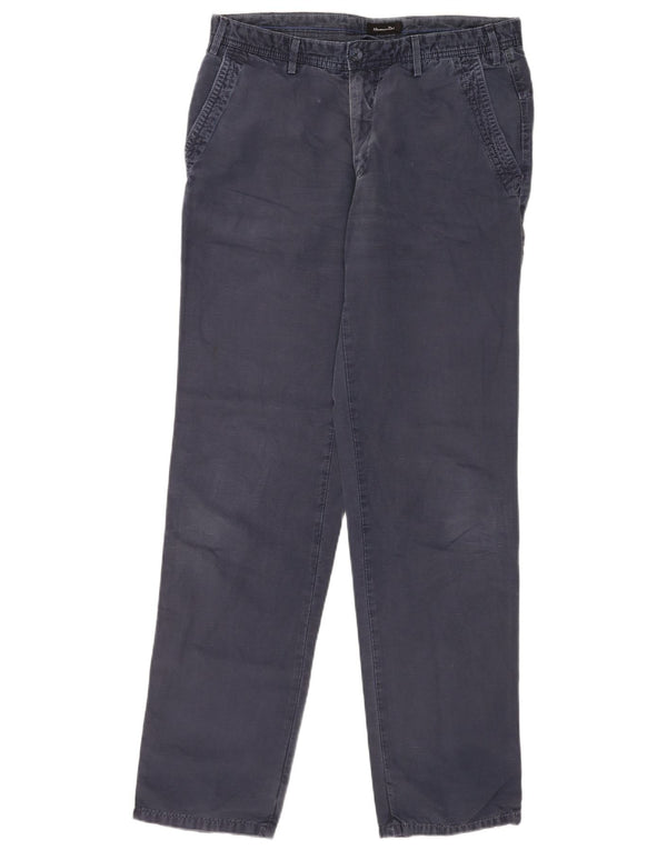 Massimo Dutti Herren gerade Chinohose EU 44 Large W32 L34 Marineblau