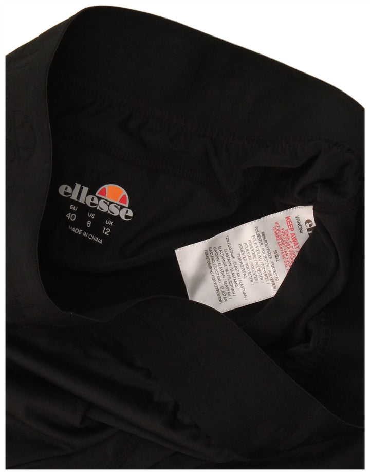 Ellesse Womens Capri Leggings UK 12 Medium Black Polyester