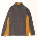 Mountain Warehouse Mens Zip Neck Sweatshirt Jumper Large Grey Colourblock