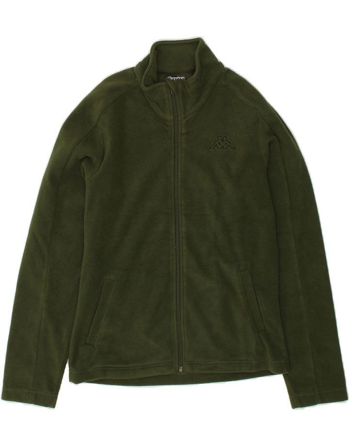 KAPPA Womens Fleece Jacket UK 18 XL Green Polyester Vintage Kappa and Second-Hand Kappa from Messina Hembry 