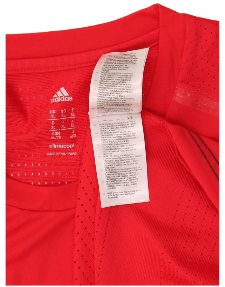 T-shirt Adidas Climacool da uomo XL rossa in poliestere