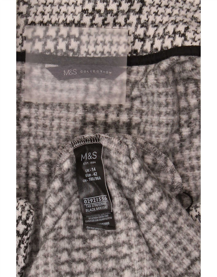 Palton deschis pentru femei Marks & Spencer UK 14, mare, negru, picior de găin