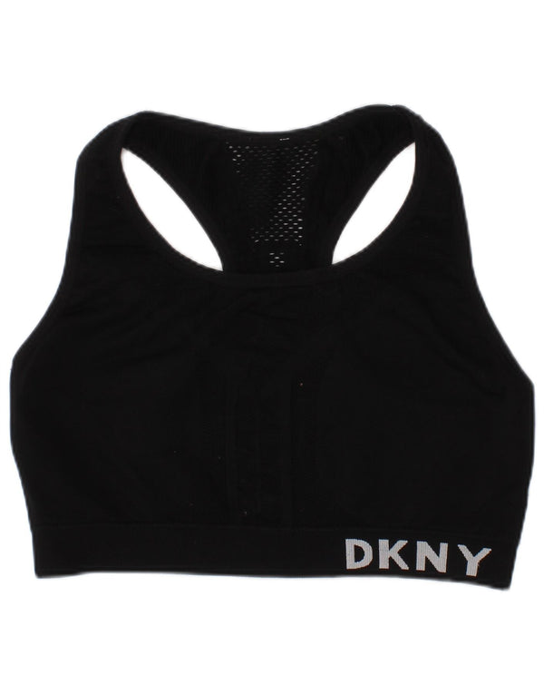 Dkny Womens Graphic Sport Bra Top Small Black Sports