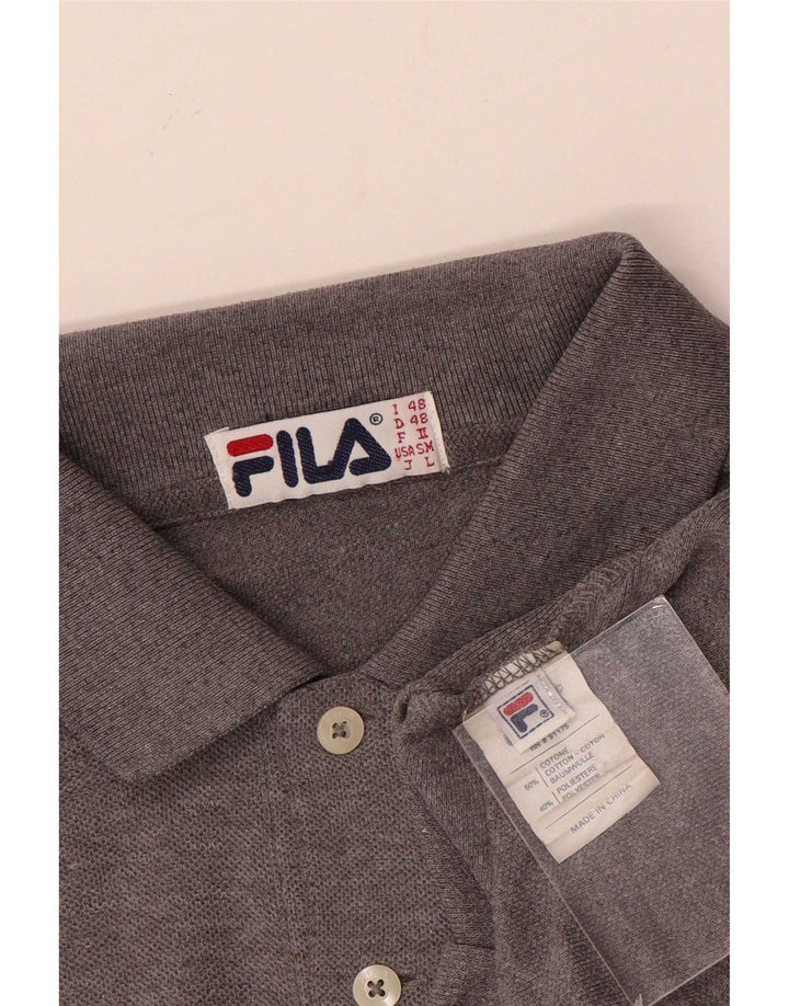 Tricou Polo Fila Bărbați IT 48 Bumbac Gri Mediu