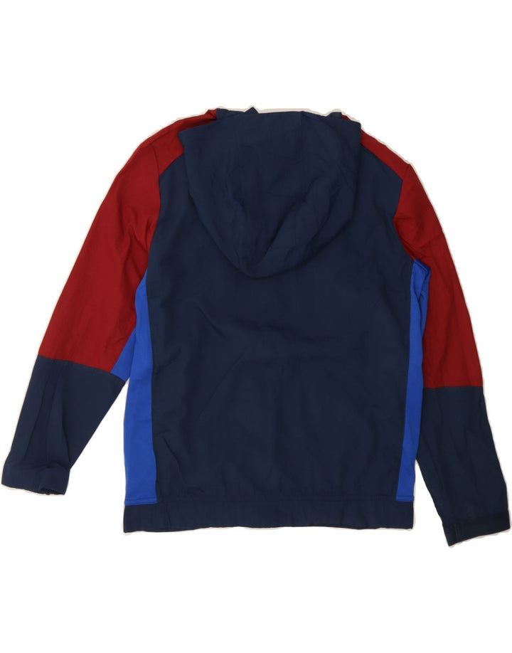 RUSSELL ATHLETIC Boys Rain Jacket 10-11 Years Large Navy Blue Colourblock Vintage Russell Athletic and Second-Hand Russell Athletic from Messina Hembry 