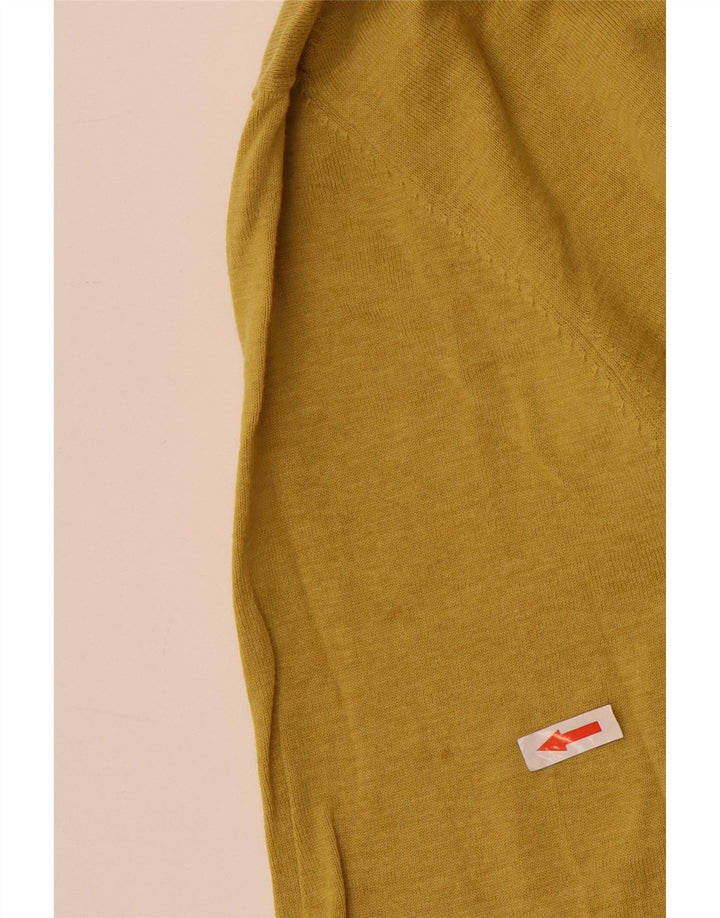 Massimo Dutti Herre V-hals sweater Stor gul bomuld