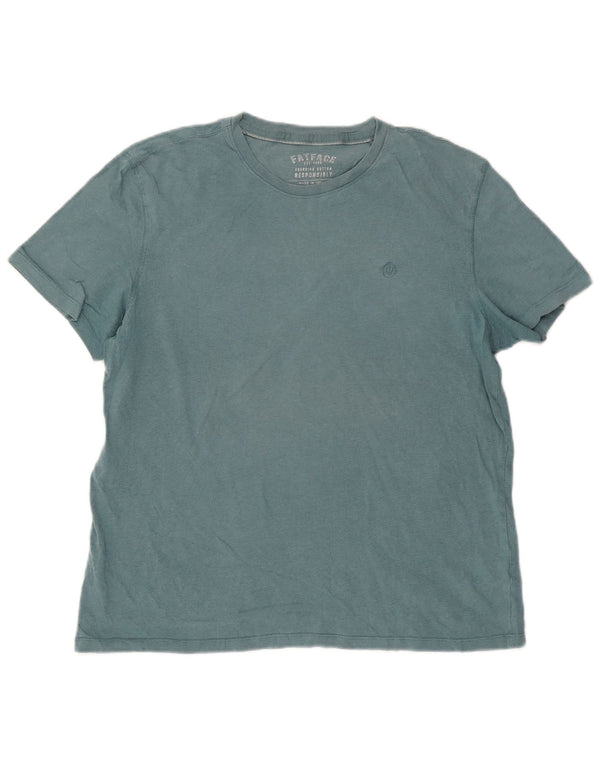 Fat Face T-Shirt Homme Top XL Bleu Coton