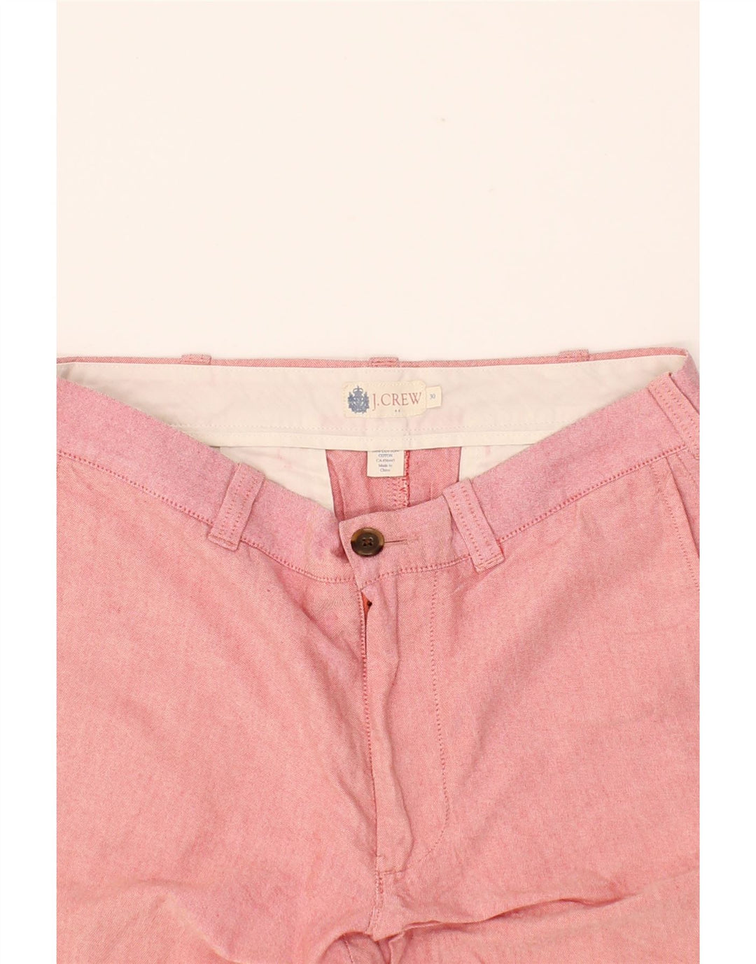 J. CREW Womens Chino Shorts W30 Medium Pink Cotton Vintage J. Crew and Second-Hand J. Crew from Messina Hembry 