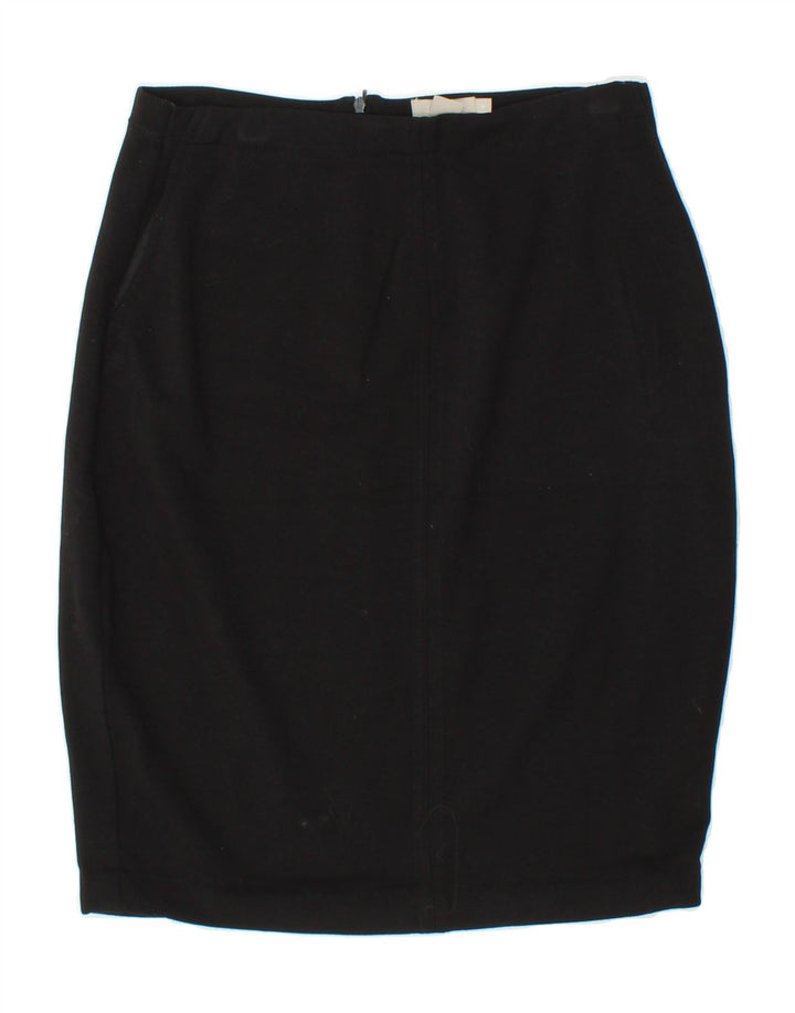 J. CREW Womens Pencil Skirt US 8 Medium W28 Black Rayon Vintage J. Crew and Second-Hand J. Crew from Messina Hembry 