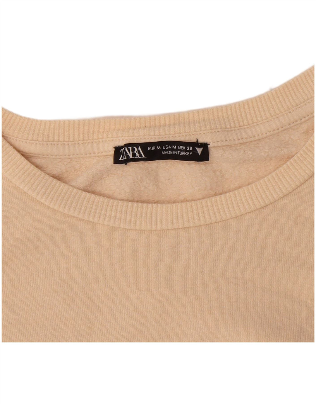 Top corto da donna Zara a maniche lunghe UK 14 Beige medio