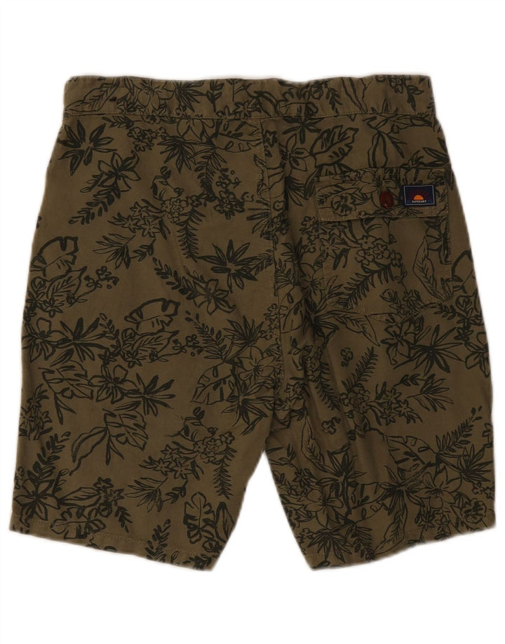 Superdry Mens Chino Shorts W30 Medium Khaki Floral