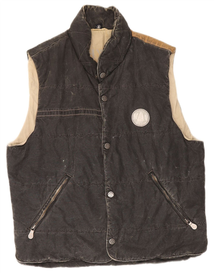 Murphy & Nye Gilet rembourré pour homme UK 38 Gris moyen Coton
