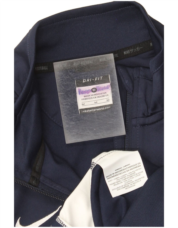 Nike Mens Dri Fit Tracksuit Top Jacket Medium Navy Blue Colourblock