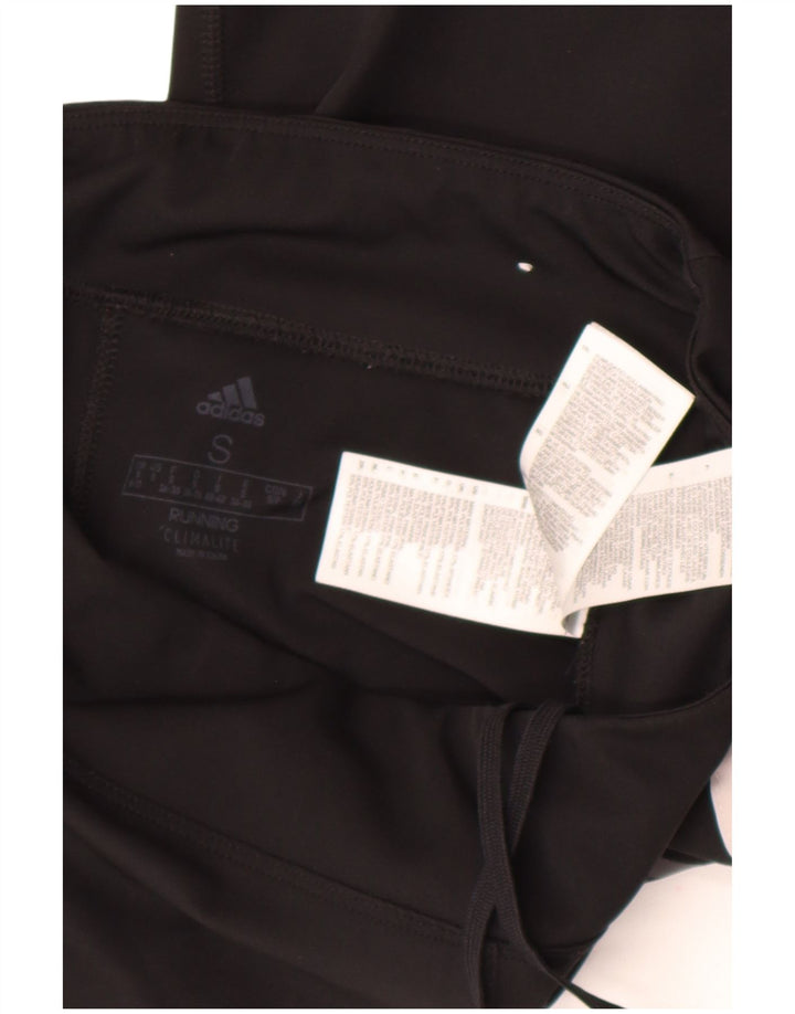 Adidas Womens Climalite Crop Leggings UK 8/10 Small Black Polyester