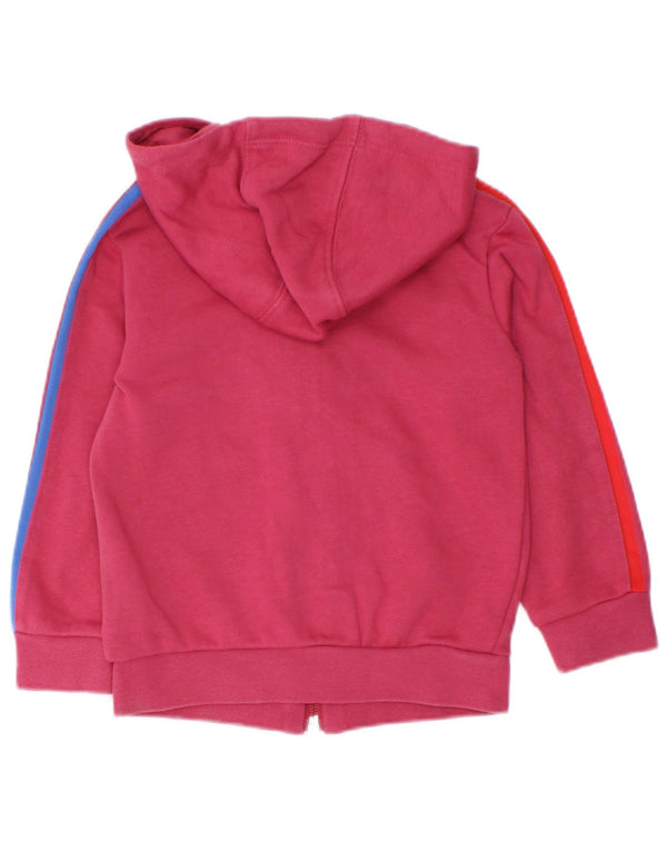 Maglione con cappuccio e zip grafica Adidas da bambina 12-18 mesi in cotone rosa