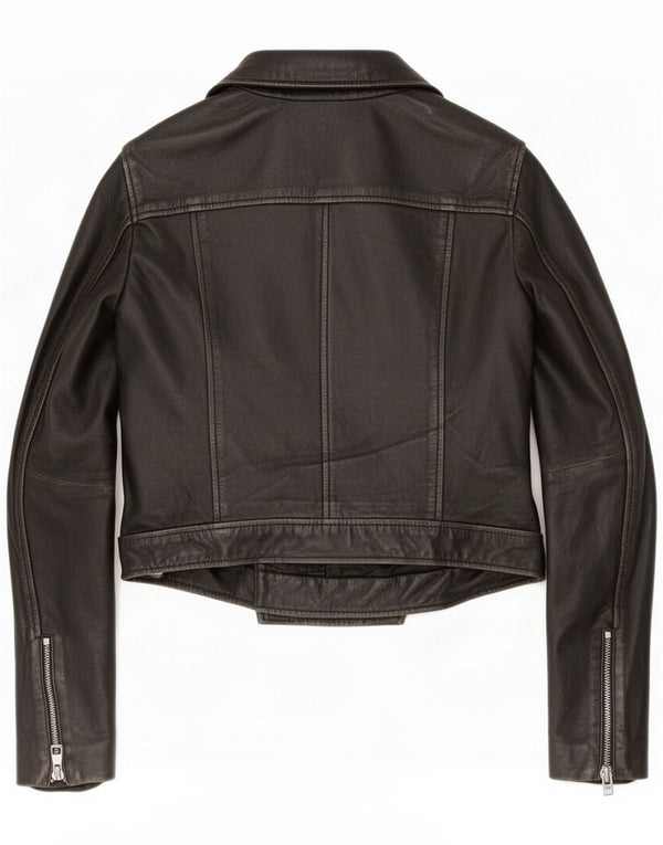 Chaqueta motociclista de cuero corta para mujer Conbipel IT 40 Small Black