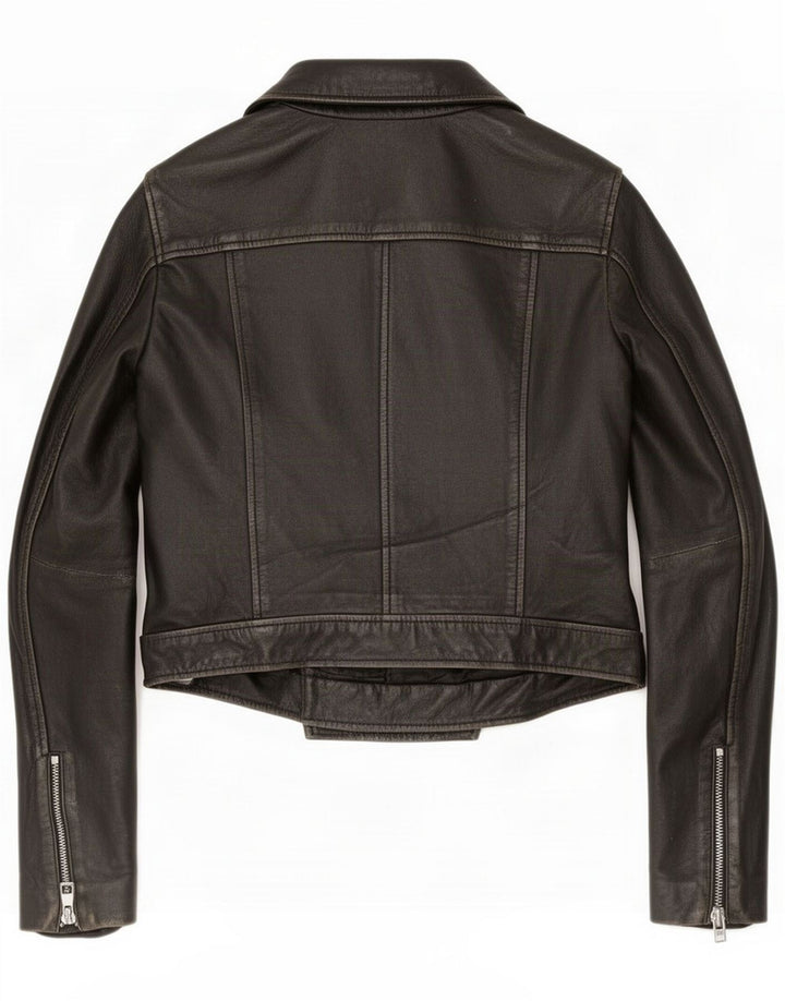 Chaqueta motociclista de cuero corta para mujer Conbipel IT 40 Small Black