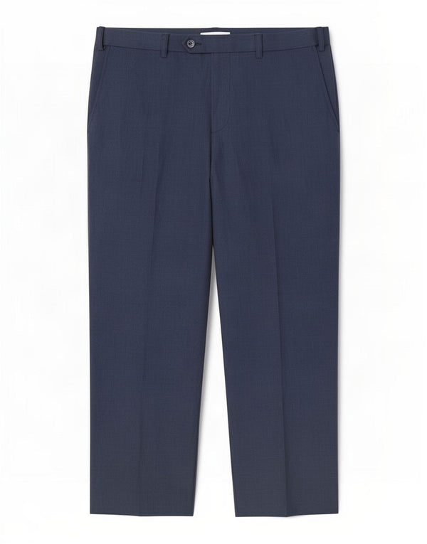 Pantaloni de costum pentru bărbați Marks & Spencer, cu tăiere obișnuită, L34 L29, albastru bleumarin pete