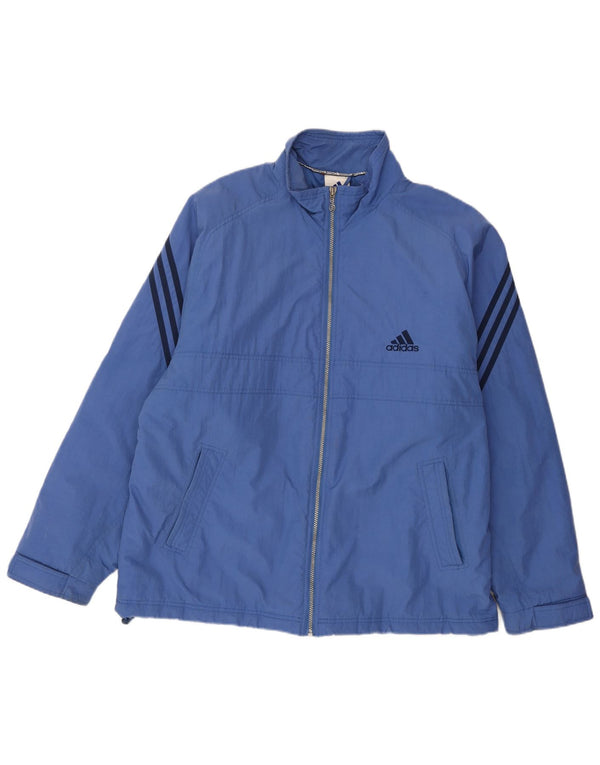 Adidas Veste coupe-vent pour homme UK 42/44 Large Bleu Polyester