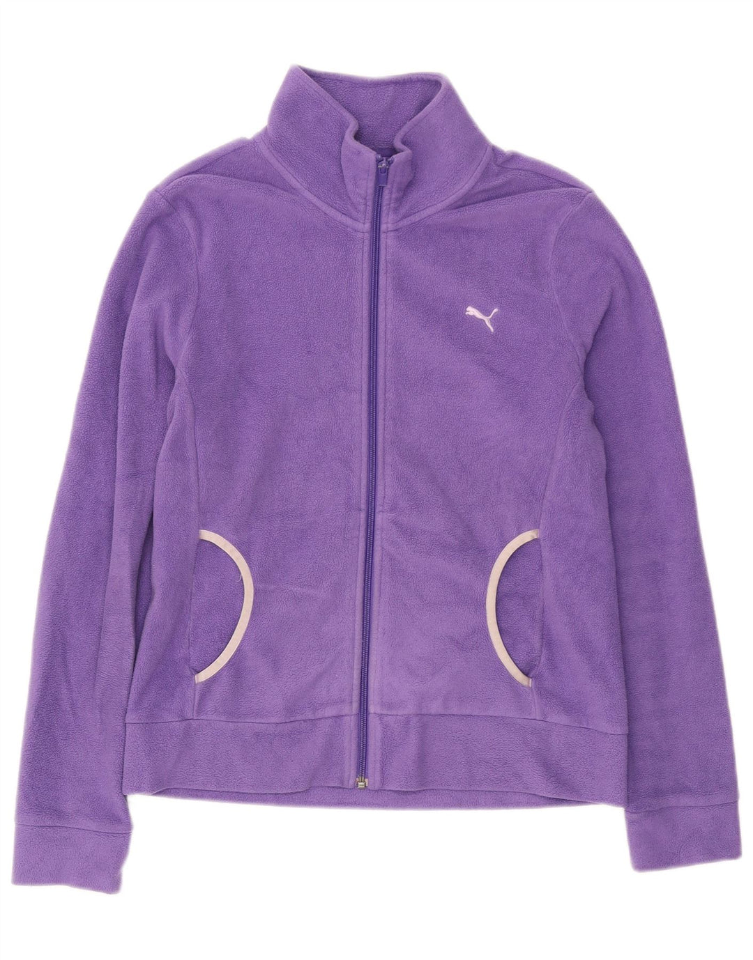 Puma Womens Fleece Jacket UK 14 Large Purple