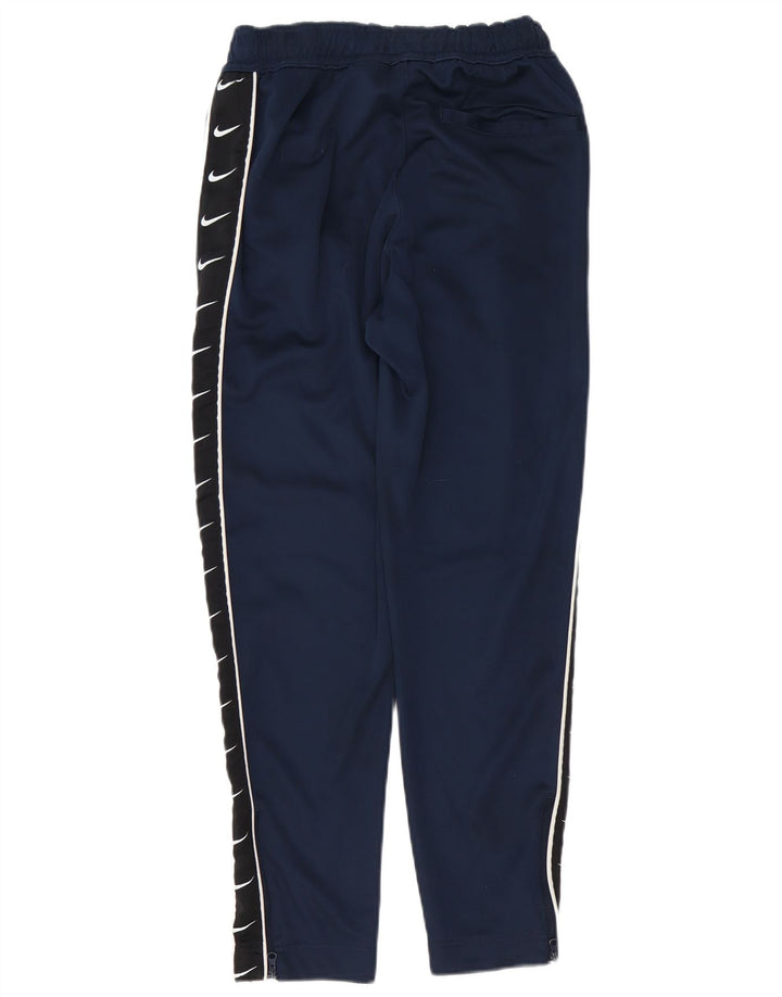 Nike Mens Graphic Tracksuit Trousers Joggers Small  Navy Blue Polyester