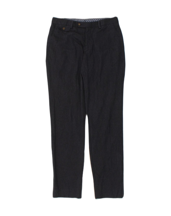 MASSIMO DUTTI Womens Slim Chino Trousers W30 L33 Navy Blue Cotton | Vintage Massimo Dutti | Thrift | Second-Hand Massimo Dutti | Used Clothing | Messina Hembry 