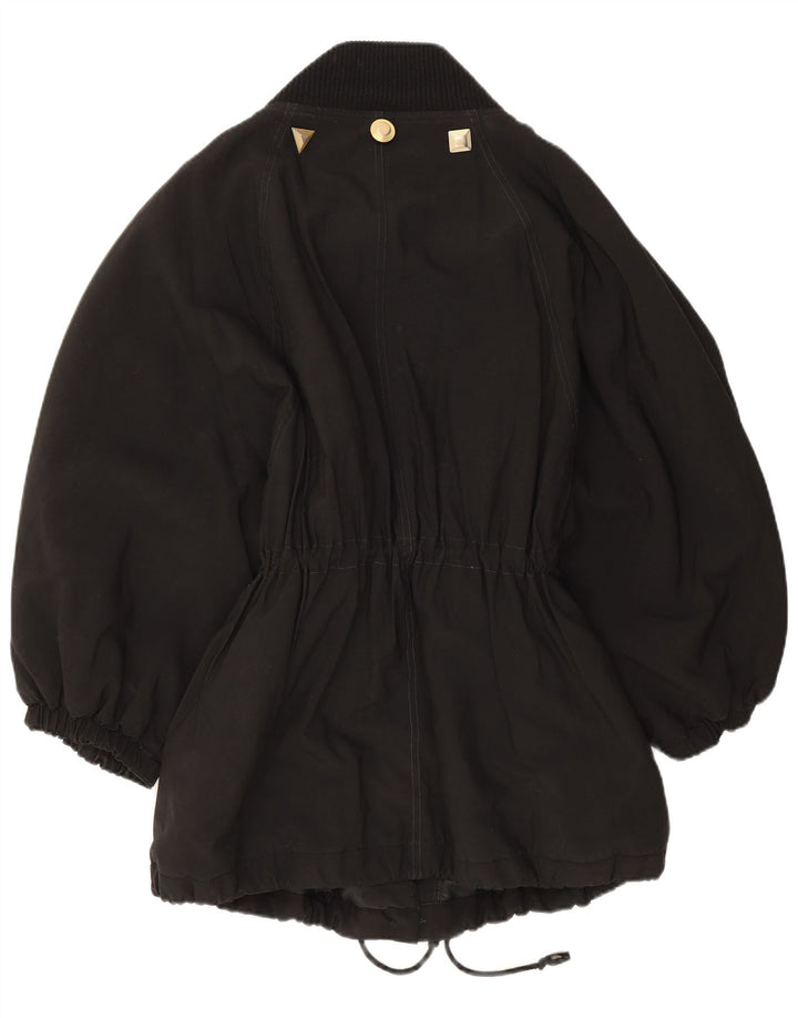 Ernestina Cerini Womens Overcoat IT 44 Medium Black Viscose