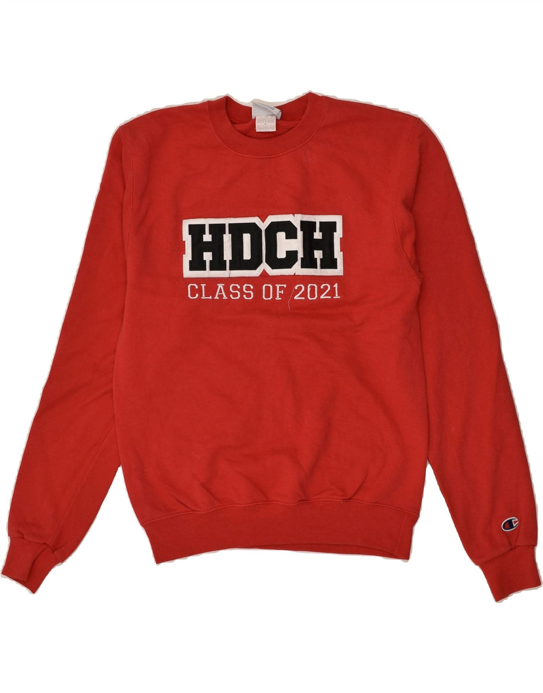 CHAMPION Mens Graphic Sweatshirt Jumper Small Red Cotton | Vintage Champion | Thrift | Second-Hand Champion | Used Clothing | Messina Hembry 