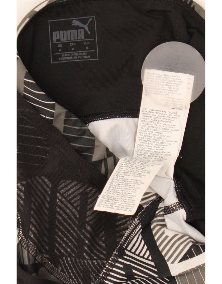 Leggings Capri Puma pentru femei UK 12 Medium Black Geometric Poliester