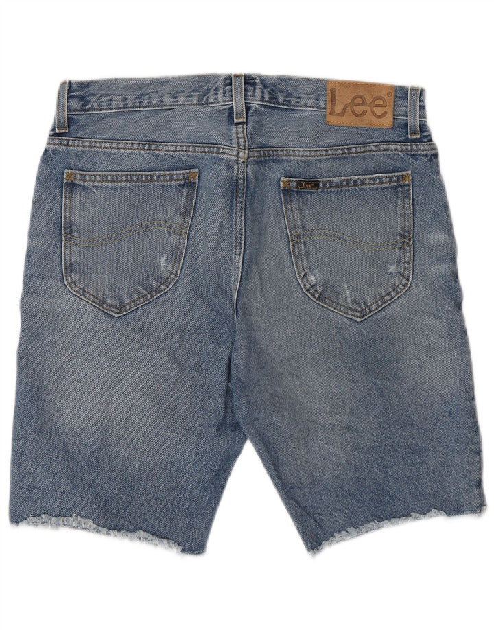 Pantaloncini di jeans da uomo Lee W30 cotone blu medio