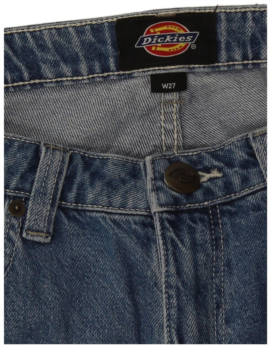 Dickies Womens Cargo Straight Jeans W27 L26 Blue