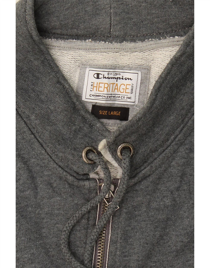 CHAMPION Mens Tracksuit Top Jacket Large Grey
