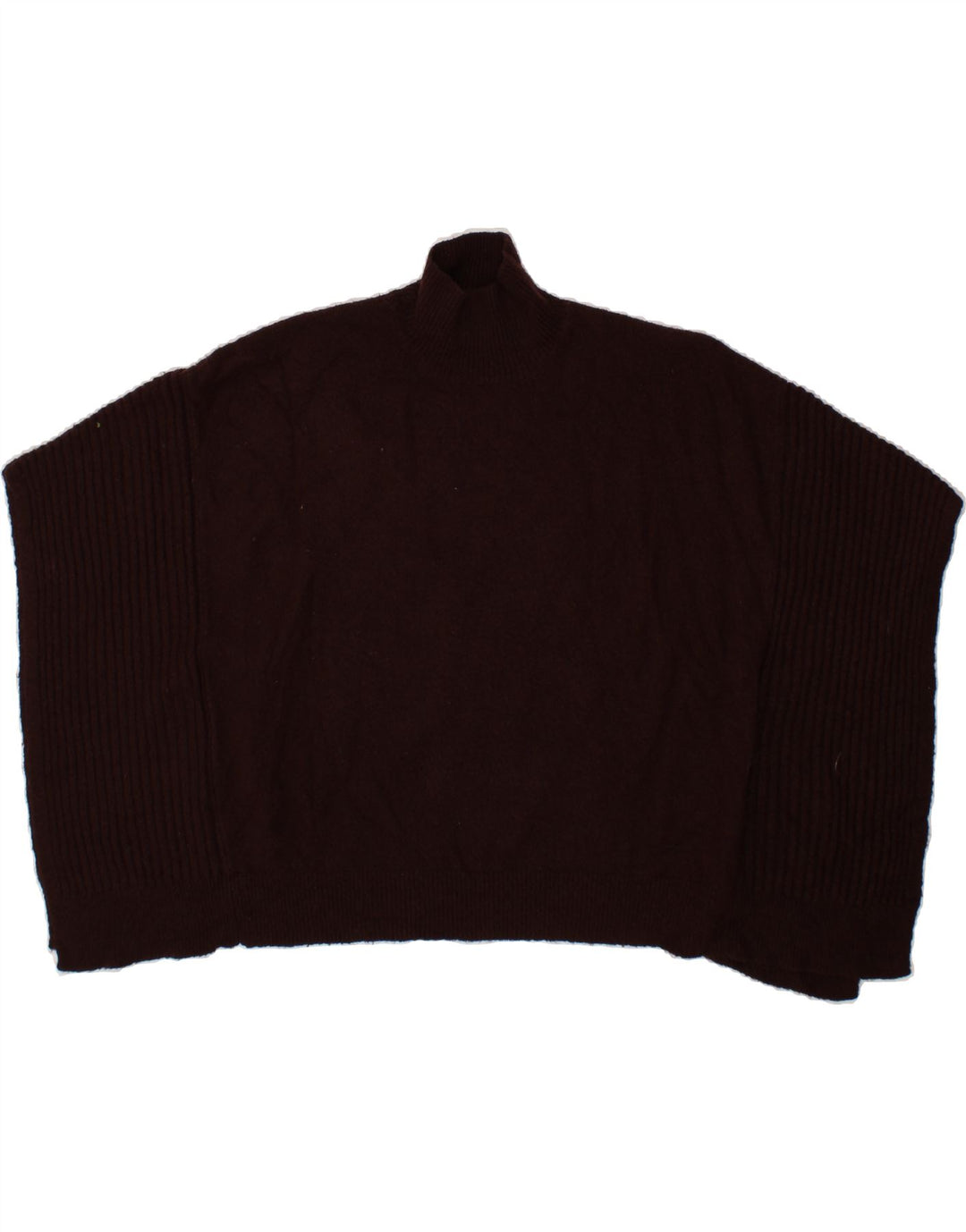 OASIS Womens Poncho Jumper One Size Burgundy Acrylic Vintage Oasis and Second-Hand Oasis from Messina Hembry 