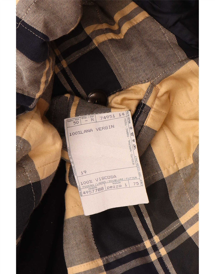 Ανδρικό πανωφόρι Ferre IT 50 Large Navy Blue Virgin Wool
