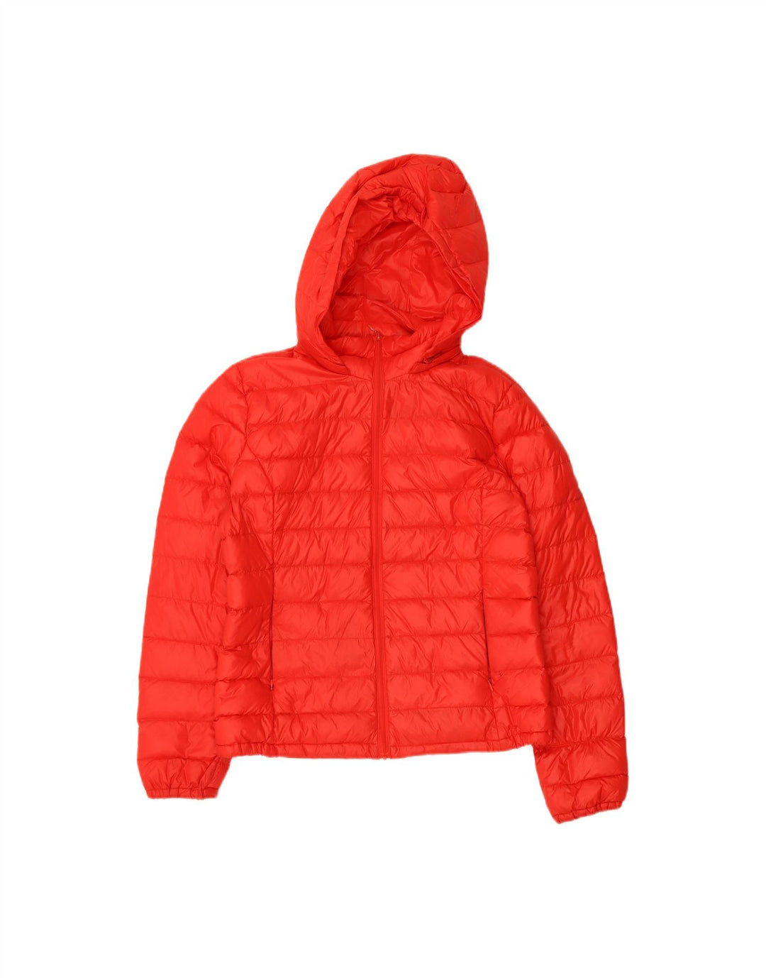 BENETTON Womens Hooded Padded Jacket UK 12 Medium  Red Polyamide Vintage Benetton and Second-Hand Benetton from Messina Hembry 