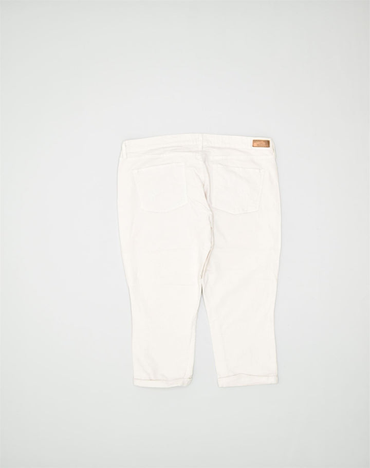 DENIZEN BY LEVI'S Womens Capri Trousers W34 L23 White Cotton | Vintage | Thrift | Second-Hand | Used Clothing | Messina Hembry 