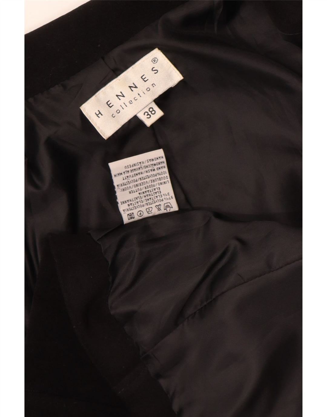 HENNES Womens 4 Button Blazer Jacket EU 38 Medium Black Polyester