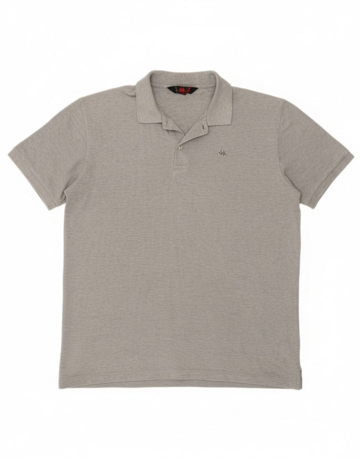 KAPPA Mens Polo Shirt XL Grey Cotton