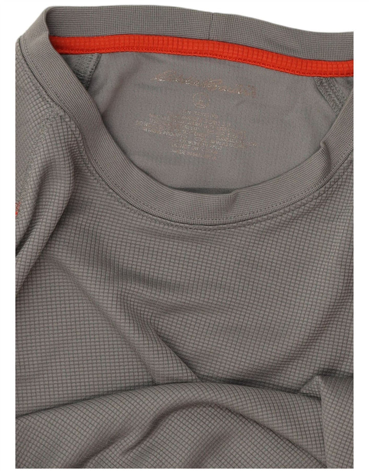 T-shirt da uomo EDDIE BAUER grande in poliestere color block grigio