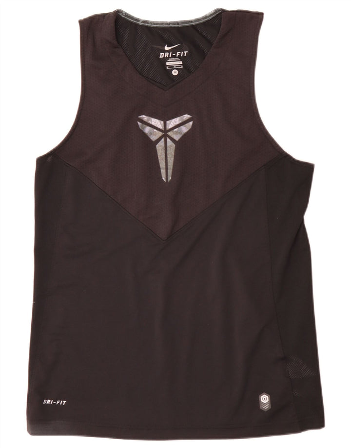 Nike Mens Graphic Vest Top Medium Black Polyester Sports