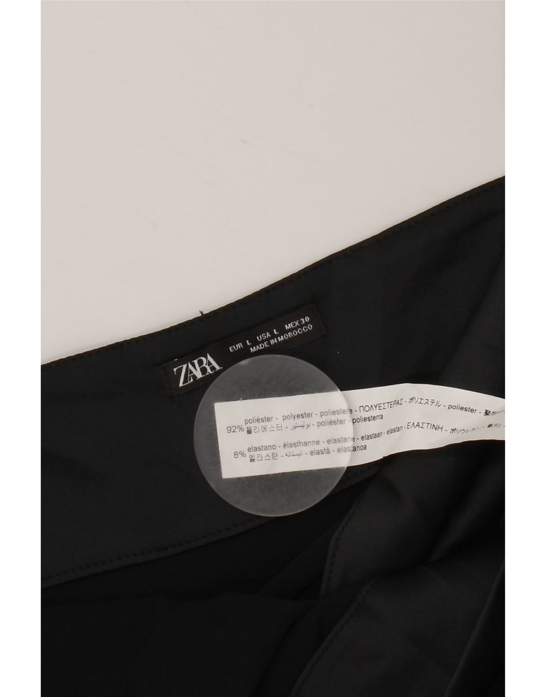 ZARA Womens Short Wrap Slip Dress UK 12 Medium Black Polyester