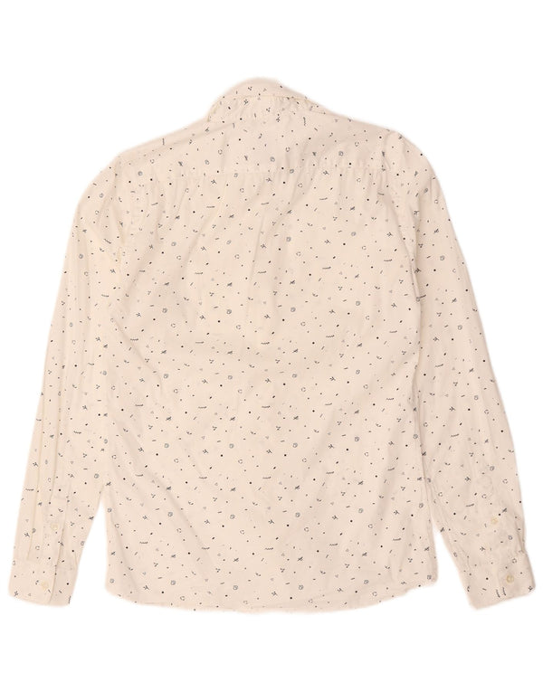 Camicia Zara da uomo super slim fit con motivo astratto, piccola bianca